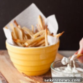 Crispy Spiced Oven Fries with Cool Cucumber Raita 7 Spicy Oven Baked French Fries with Cucumber Raita