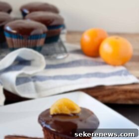 Chocolate Clementine Cupcakes with a Candied Citrus Finish 7 Chocolate Clementine Cupcakes with Candied Citrus Slices