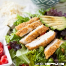 Crispy Tortilla Chicken Salad with Zesty Cilantro Dressing 8 Tortilla Crusted Chicken Salad with Cilantro Dressing