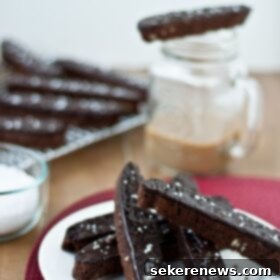 Rich Double Chocolate Biscotti with Sea Salt 7 Double Chocolate Biscotti with Sea Salt